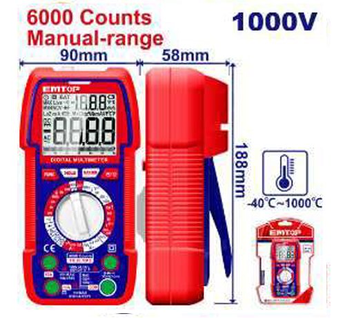 MULTIMÈTRE DIGITAL 1000V EDMR5310002
