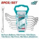 Jeu de 8 clè OFFSET RING SPANNER THT102486