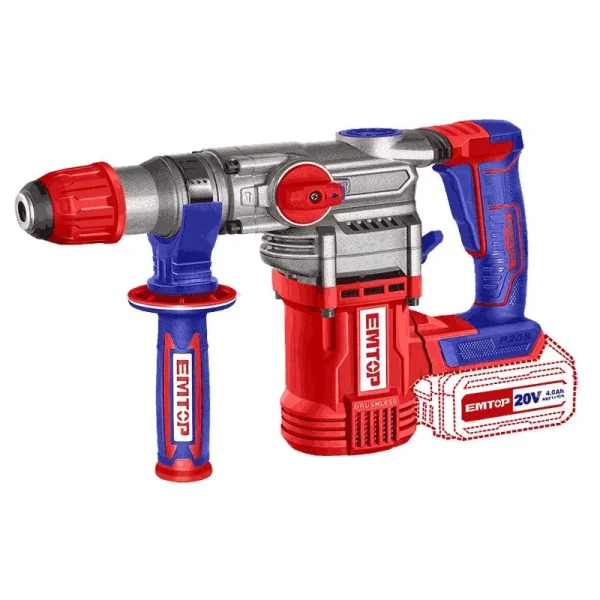MARTEAU PERFORATEUR 28MM SANS FIL 20V + 2 BATTERIES 4.0AH ELRH202882
