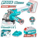 Meuleuse Sans Fil 115mm 900W – 1 batterie 20V 4Ah