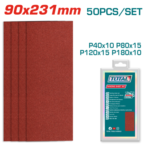 Set de 50 feuilles abrasives TAC7492412