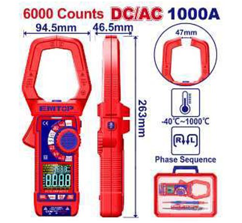 PINCE AMPÈREMÉTRIQUE DC/AC – 1000A EDMR7610002