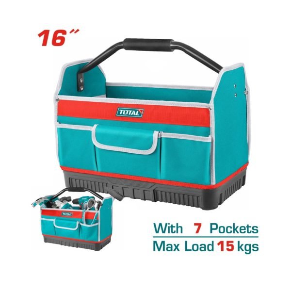 SAC À OUTILS RIGIDE 16″ POIGNÉE MÉTAL