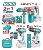 it Combo Sans Fil 20V 3 Outils avec 2 Batteries 5,0AH TOSLI250693