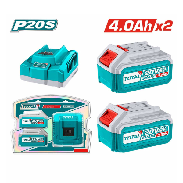 Kit Chargeur + 2 Batteries 20V 4.0AH