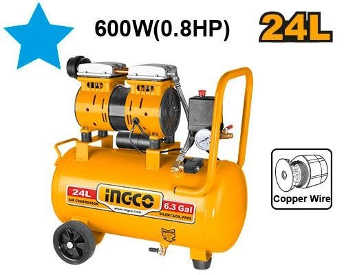 Compresseur D’air Silencieux 24L 600W 0,8hp