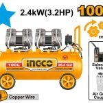 Compresseur Silencieux 100L 2x200W 3.2hp