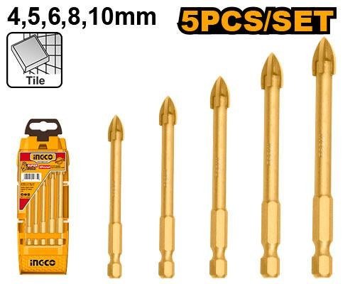 Jeu de 5 Forets a Verre 4mm,5mm,6mm,8mm,10mm NR