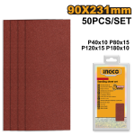 Jeu Feuilles Abrasives Poncage 50PCS 90*231mm NR
