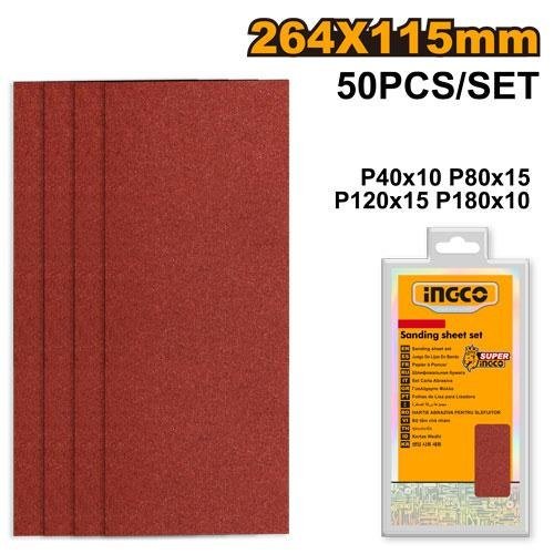 Jeu Feuilles Abrasives Poncage 50PCS 264*115mm NR