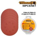 Jeu Des Feuilles Abrasives Ponceuse Orbitale 50PCS 150MM