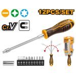 Tournevis Jeu de 12 Pieces a Manche Flexible