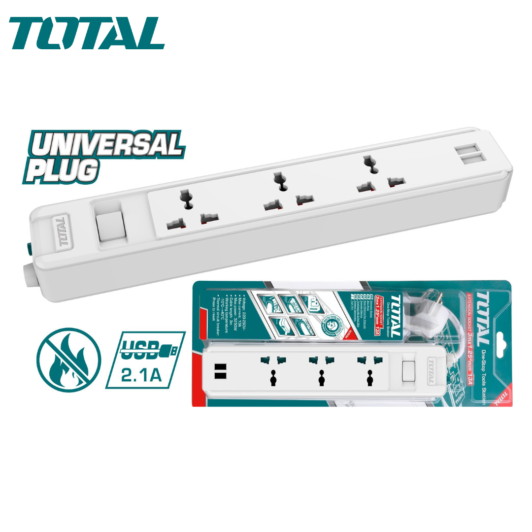 Ajouter-un-sous-titre-24 Prise d’extension & 2 ports USB TOTAL