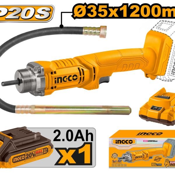 Vibreur a Béton 20V + 1 Batterie + 1AIGUILLE