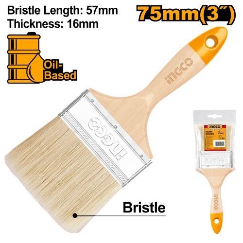 Pinceau en Bois Largeur 75MM pour Peinture a Huile