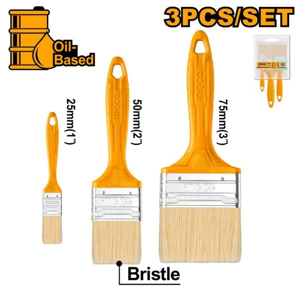 Jeu de 3 Pinceaux en Bois