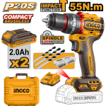 Perceuse Visseuse Brushless 20v+47 Acc 55NM