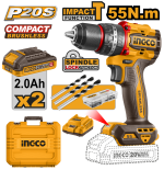 Perceuse Visseuse Brushless 20v+47 Acc 55NM
