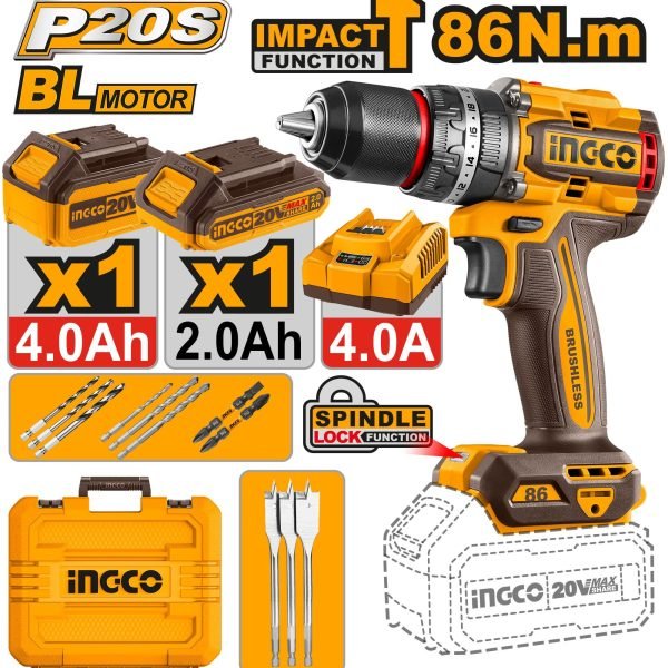Perceuse Visseuse 20V 86NM Brushless