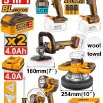 Pack Combo Polissage 180mm / 254mm + Décapeur + Boulonneuse 20V