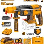 Marteau Perforateur 26MM 20V + 2 Batteries 4AH Doub