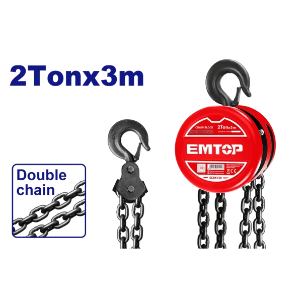 PALAN A CHAINE 2T 3M EMTOP ECBK120