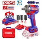 CLÉ À CHOCS 1/2″ SANS FIL 400NM + 2 BATTERIES 2.0AH ECIWL2040