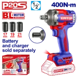 CLÉ À CHOCS 1/2″ SANS FIL 400NM + 2 BATTERIES 2.0AH ECIWL2040