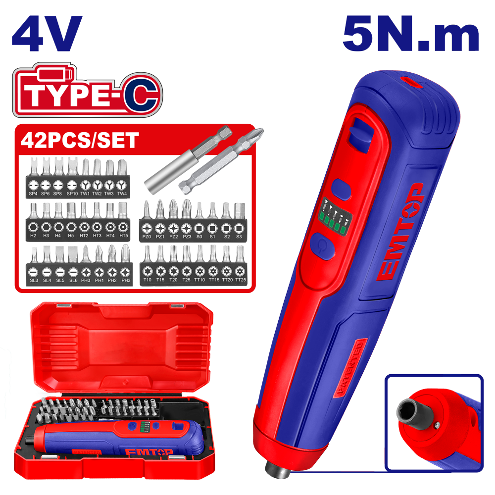 ECSR0406 TOURNEVIS SANS FIL 4V 5Nm – TYPE C ECSR0406