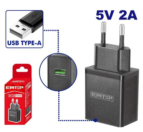 CHARGEUR USB TYPE A 5V-2A EFCR120502