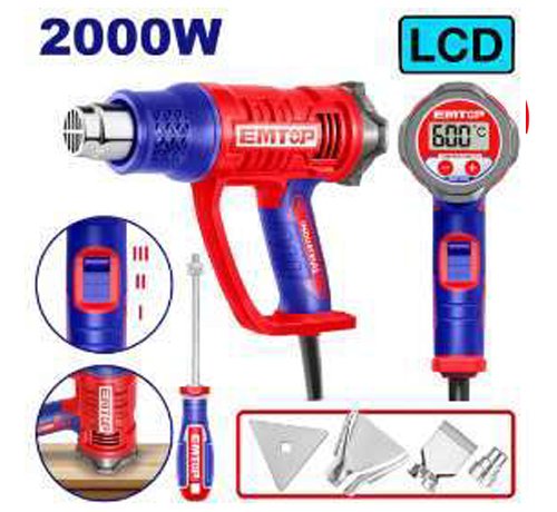 DÉCAPEUR THERMIQUE 2000W AVEC ÉCRAN D’AFFICHAGE EMTOP EHGN20056