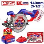 SCIE CIRCULAIRE 140MM SANS FIL 20V + BATTERIE 4.0AH ELCS14021