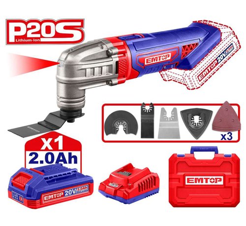 OUTIL MULTIFONCTIONS OSCILLANT SANS FIL 20V + BATTERIE 2.0AH ELMF20221