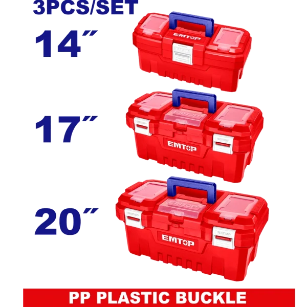 JEU 3 CAISSE OUTILS PLAS 14″17″20″ EMTOP EPBXK0301