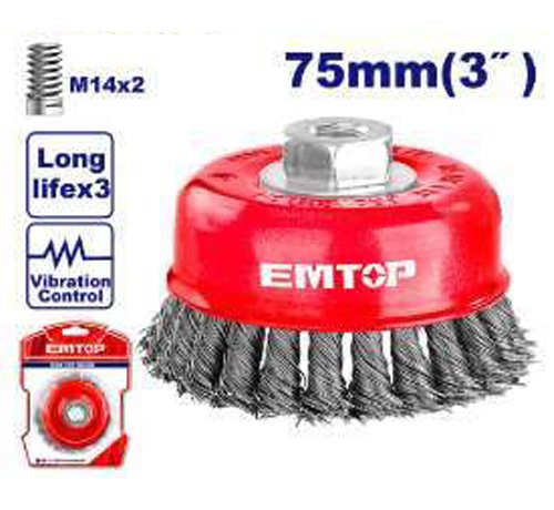 BROSSE CIRCULAIRE MÉTALLIQUE 75MM EWCB20755