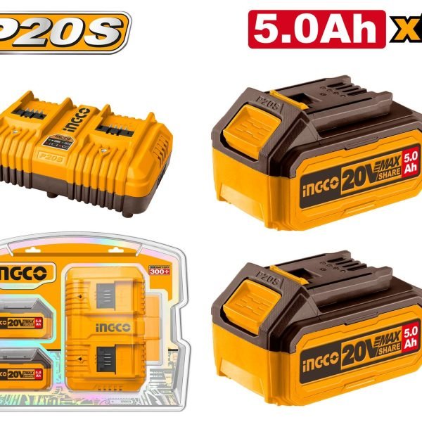 Pack 2 Batteries 5AH + Chargeur