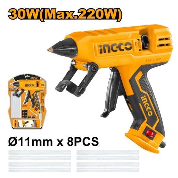 Pistolet a Colle 30w(220w) + 8 Batonnets de Colle