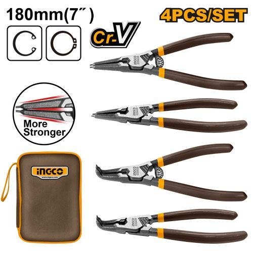 HCCPS26180 Jeu de 4 Pinces Circlips en Acier de Carbone