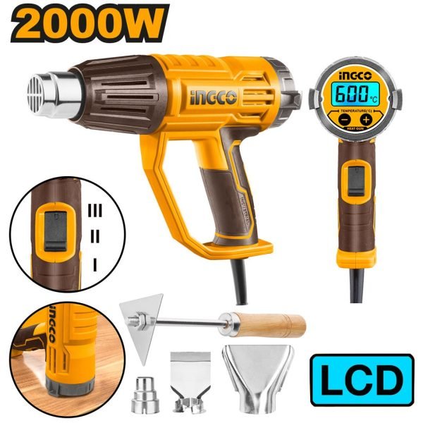 Décapeur Thermique 2000W Lcd +3buses + 1RACLEUR si