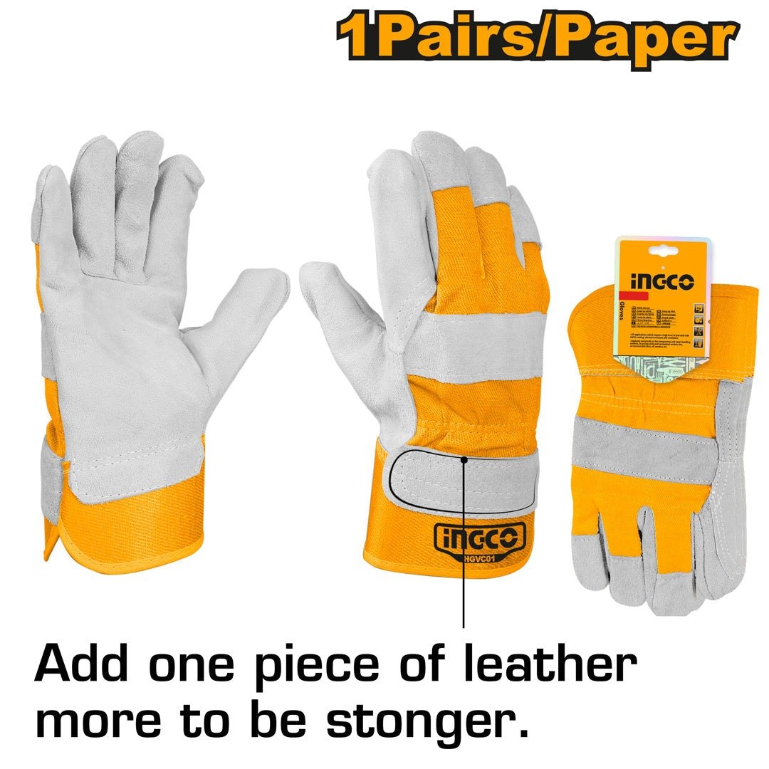HGVC01 Gants en Cuir de Veau Retourne Gants en Cuir
