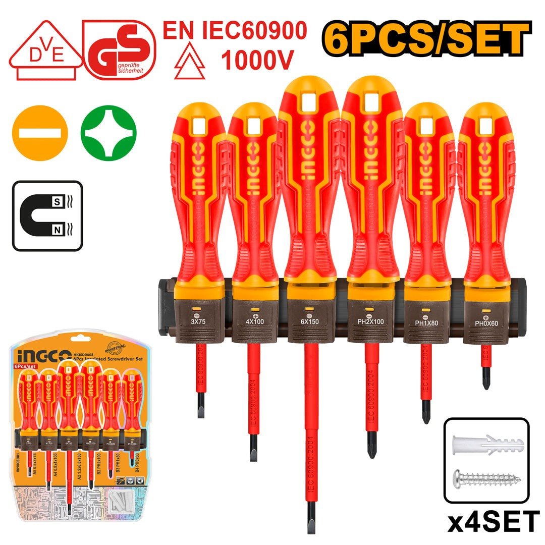 HKISD0608 Tournevis Isoles Set de 6 Pieces