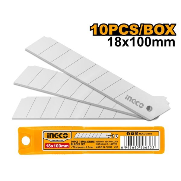 Boite de 10 Lames de Cutter 18*100mm