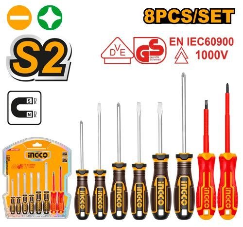 Set de 8 Tournevis Isoles 1000V