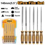 Set de 6 Limes Acier 140MM