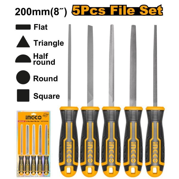 Set de 5 Limes en Acier 200MM