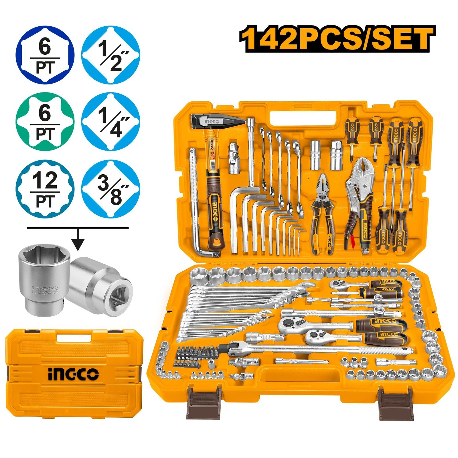 HKTHP21421 Jeu de 142 Pieces et Outils