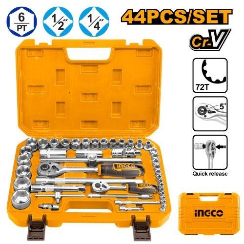 Set de Douilles 1 / 4 et 1 / 2 44PIECES
