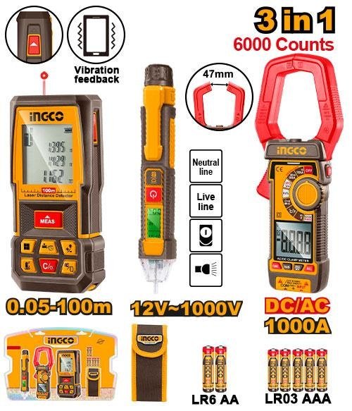 Pack Telemetre Laser + Multimetre + Detecteur Tension