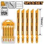 Jeu de 5 Lames Sauteuse pour Bois
