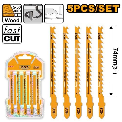 Lames Scie Sauteuse 5 Pcs pour Bois